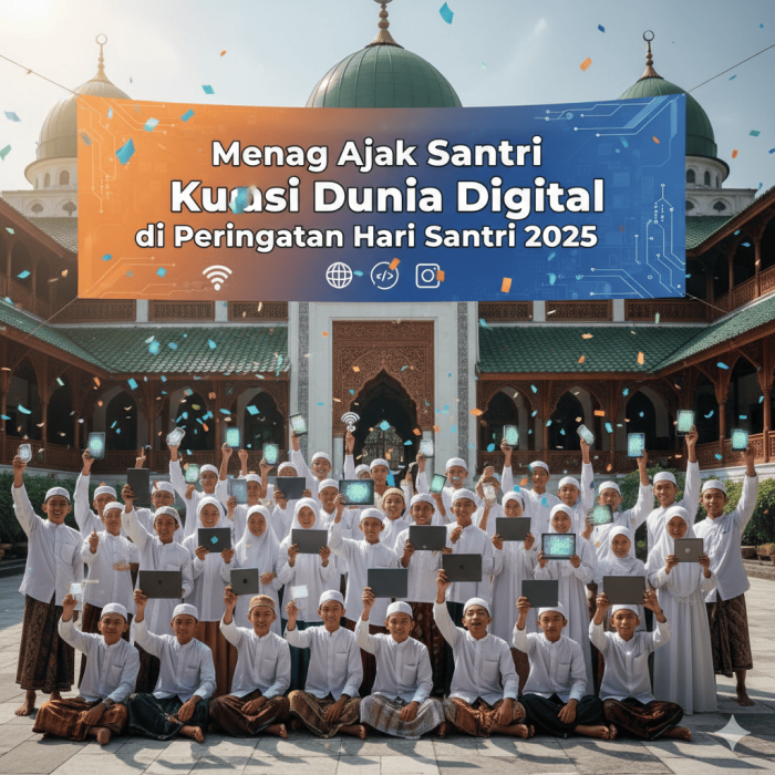 Menag Ajak Santri Kuasai Dunia Digital di Peringatan Hari Santri 2025