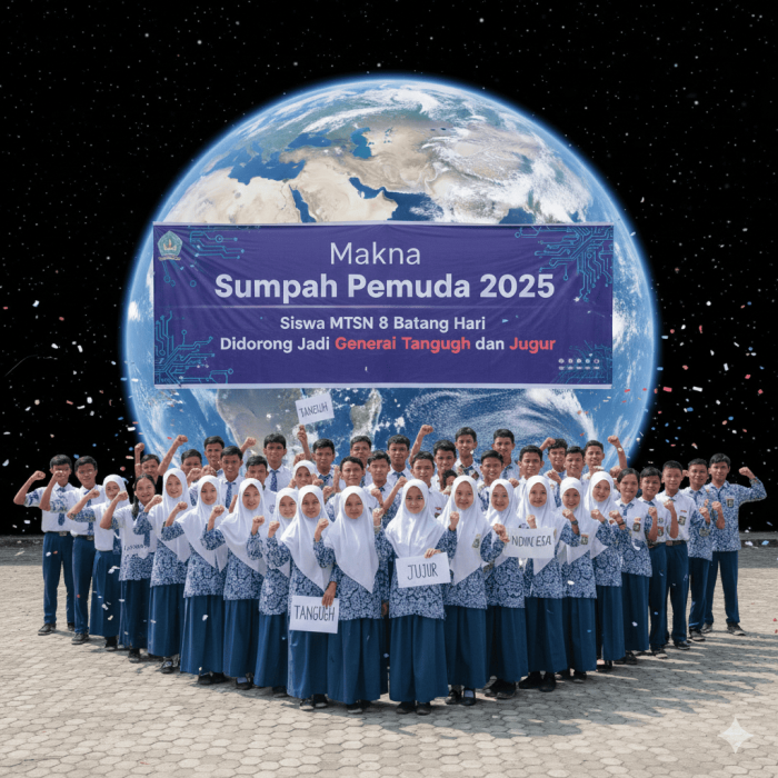 Makna Sumpah Pemuda 2025: Siswa MTsN 8 Batang Hari Didorong Jadi Generasi Tangguh dan Jujur