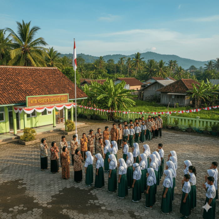 Tradisi Salaman Siswa MTsN 8 Batanghari Usai Upacara Bendera