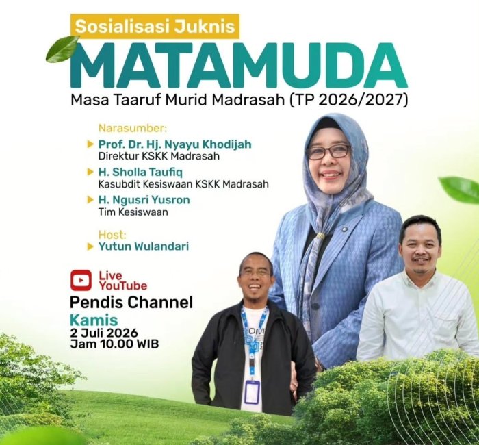 Zoom Meeting ini digelar oleh madrasah untuk mematangkan rencana pelaksanaan MATAMUDA Tahun Pelajaran 2026/2027 .
