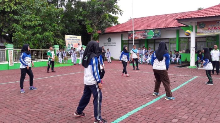 MTsN 8 Batang Hari Ikuti Latihan Gabungan Voli di Jangga Baru