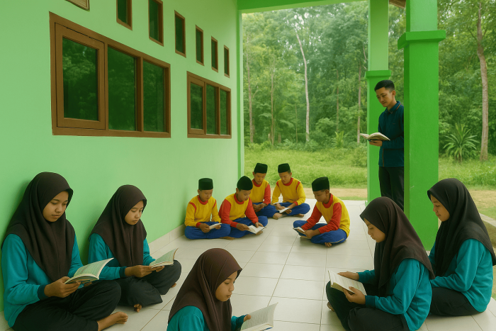 Siswa MTsN 8 Batang Hari Manfaatkan Jam Kosong dengan Membaca