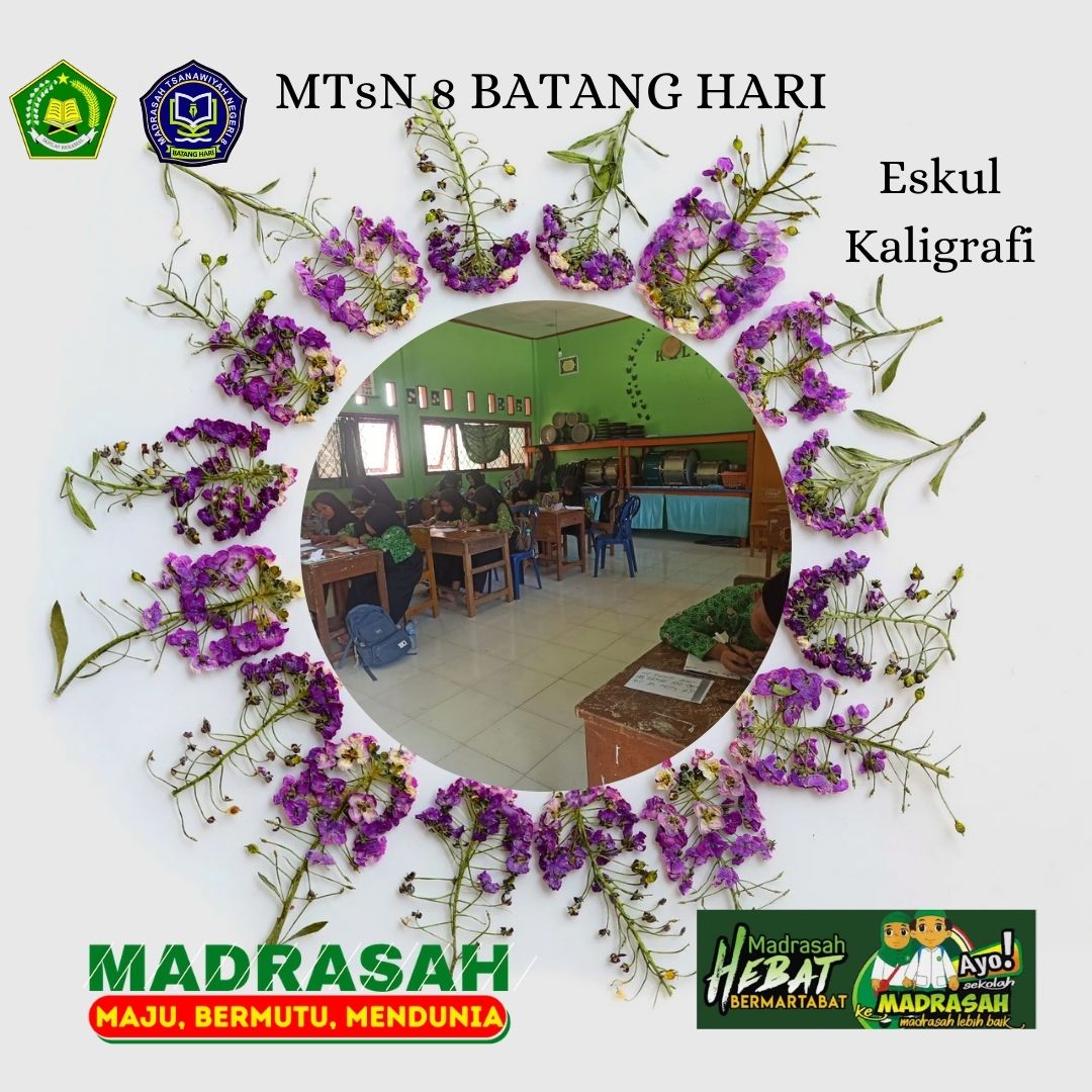 MTsN 8 Batang Hari Melaksanakan Eskul Kaligrafi