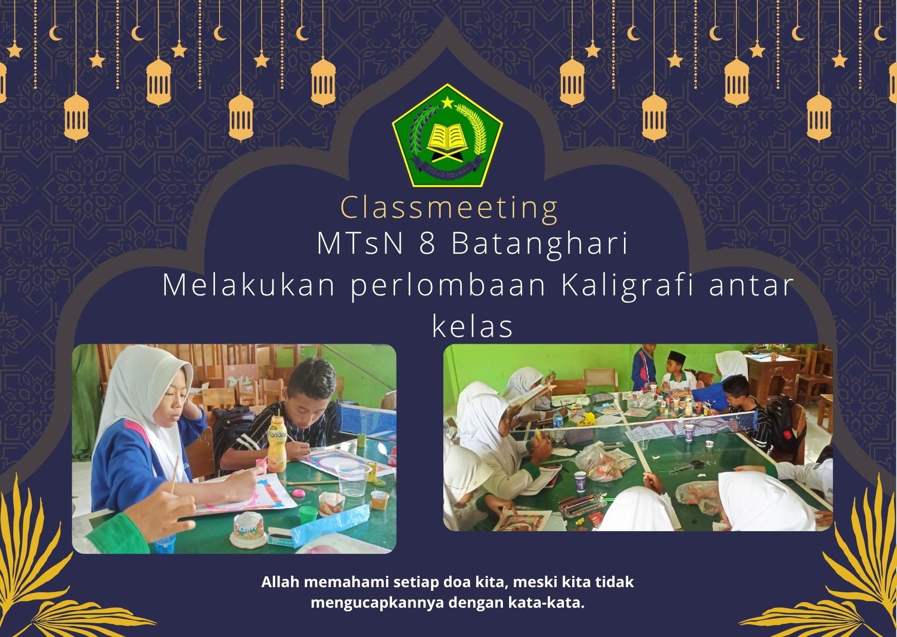 MTsN 8 Batang Hari Gelar Lomba Kaligrafi Meriah dalam Classmeeting