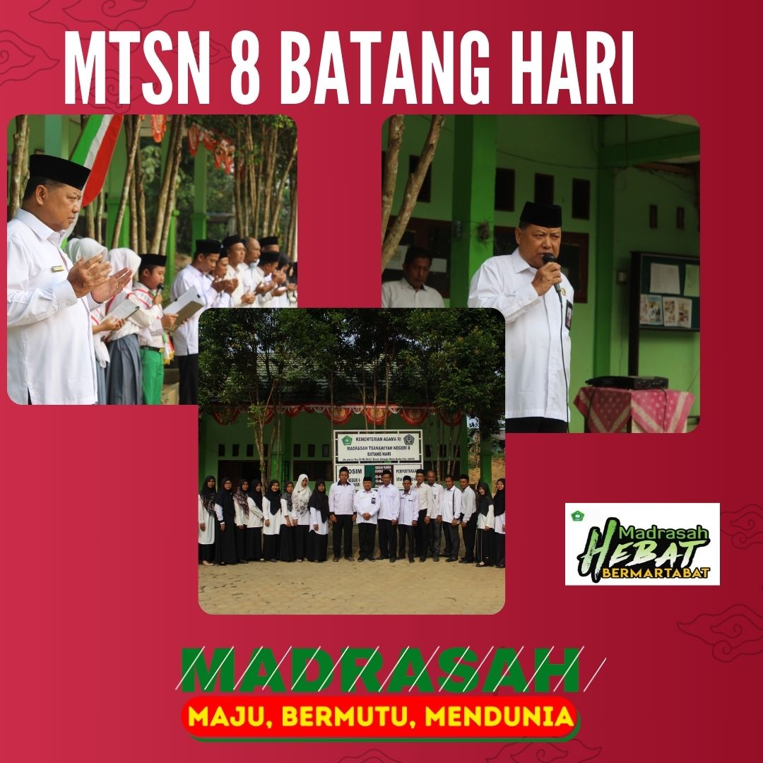 KEPALA KANKEMENAG BATANG HARI JADI PEMBINA UPACARA DI MTSN 8 BATANG HARI