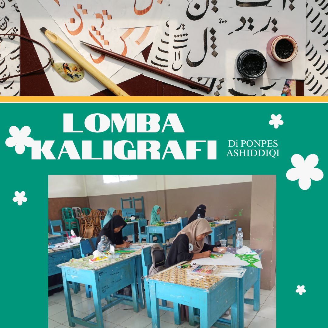 Siswi MTsN 8 Batang Hari Ikuti Lomba Kaligrafi di Ponpes Ashiddiqi
