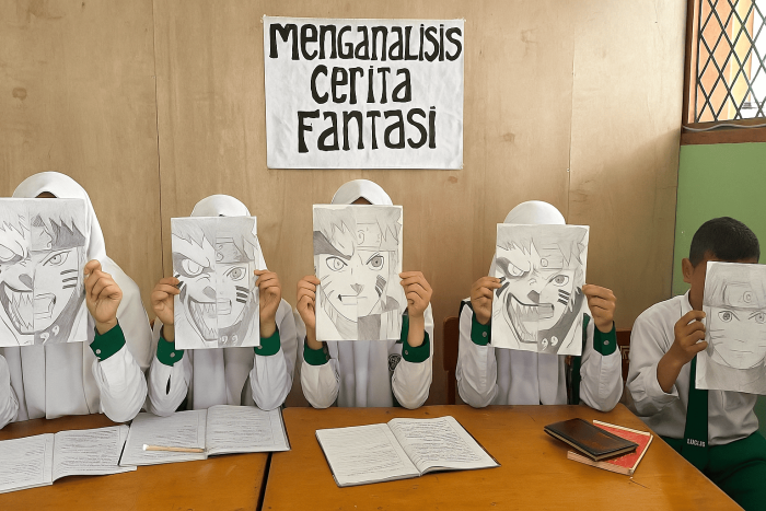 Siswa MTsN 8 Batang Hari Analisis Cerita Fantasi