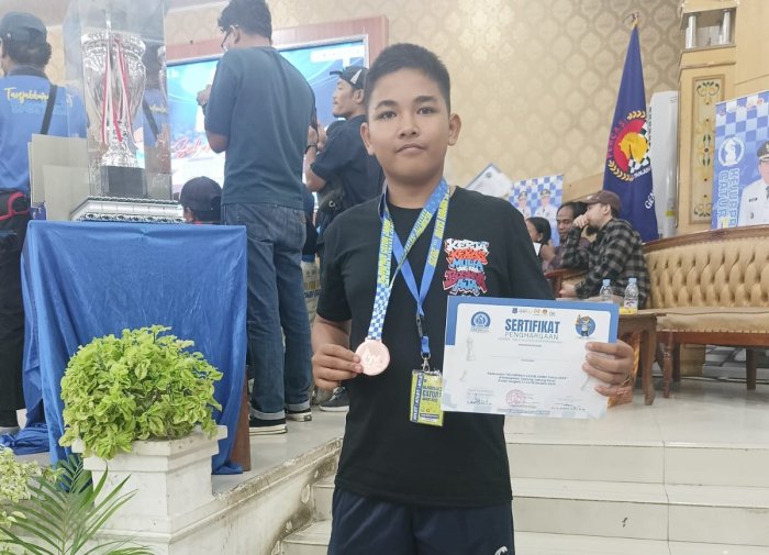 Shandy, Siswa MTsN 8 Batang Hari, Sabet Medali Perunggu di Kejurprov Jambi