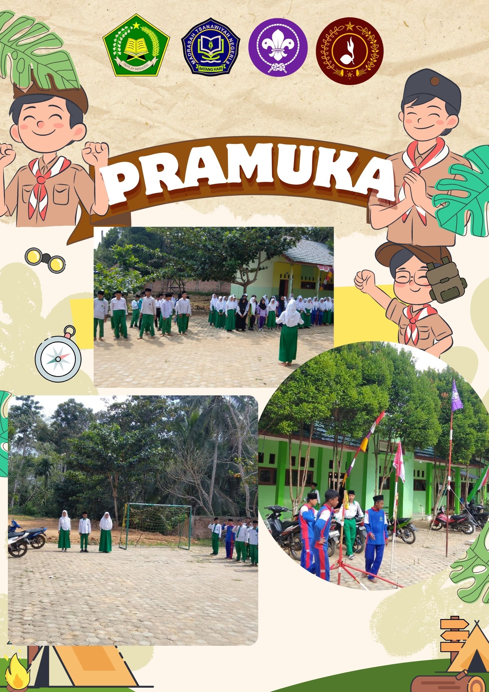 Persiapan Upacara untuk memeriahkan peringatan hari jadi organisasi kepanduan terbesar di Indonesia