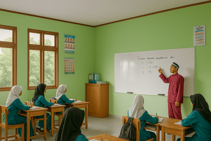 Pembelajaran Persamaan Linier Satu Variabel di MTsN 8 Batang Hari