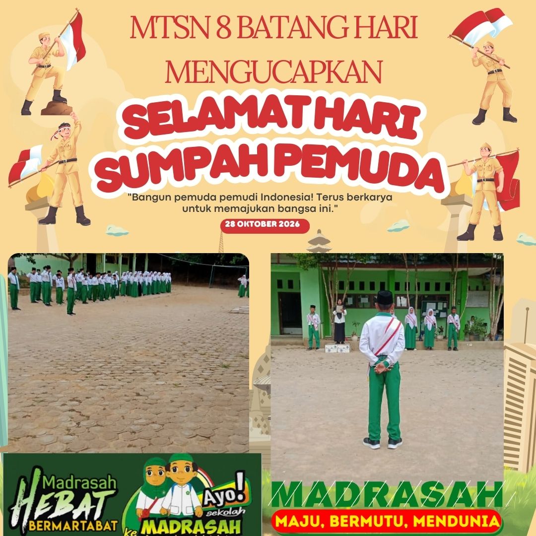 MTsN 8 Batang Hari Gelar Upacara Peringatan Hari Sumpah Pemuda 28 Oktober 2024