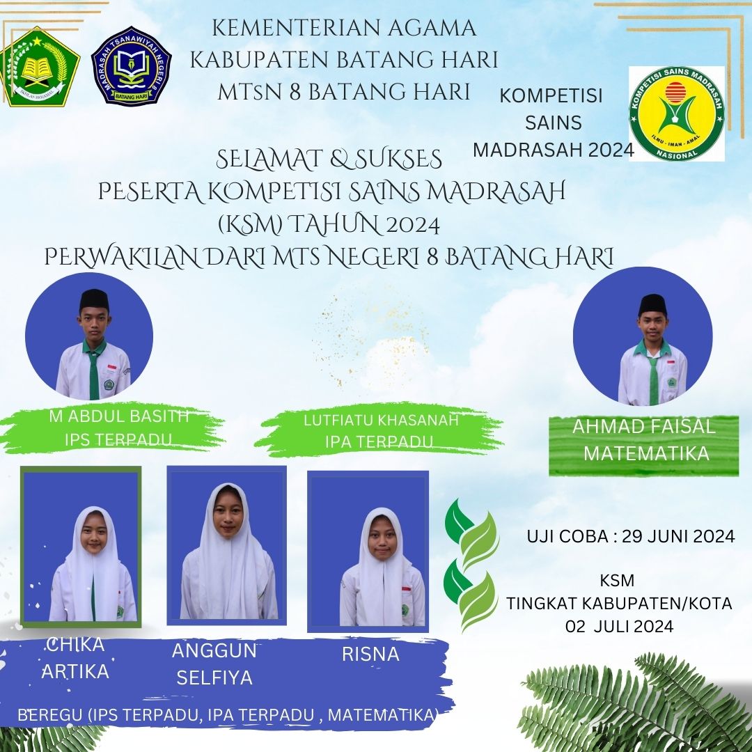 KSM 2024 Uji Coba di MTsN 8 Batang Hari Jangga Baru: Sukses dan Semangat Tinggi dari Siswa