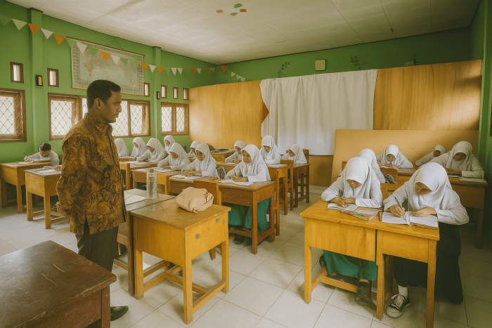 Siswa MTsN 8 Batang Hari Pelajari Seni Patung Bersama Guru